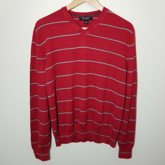 Banana Republic Mens Silk Cashmere Lightweight Striped Sweater Medium